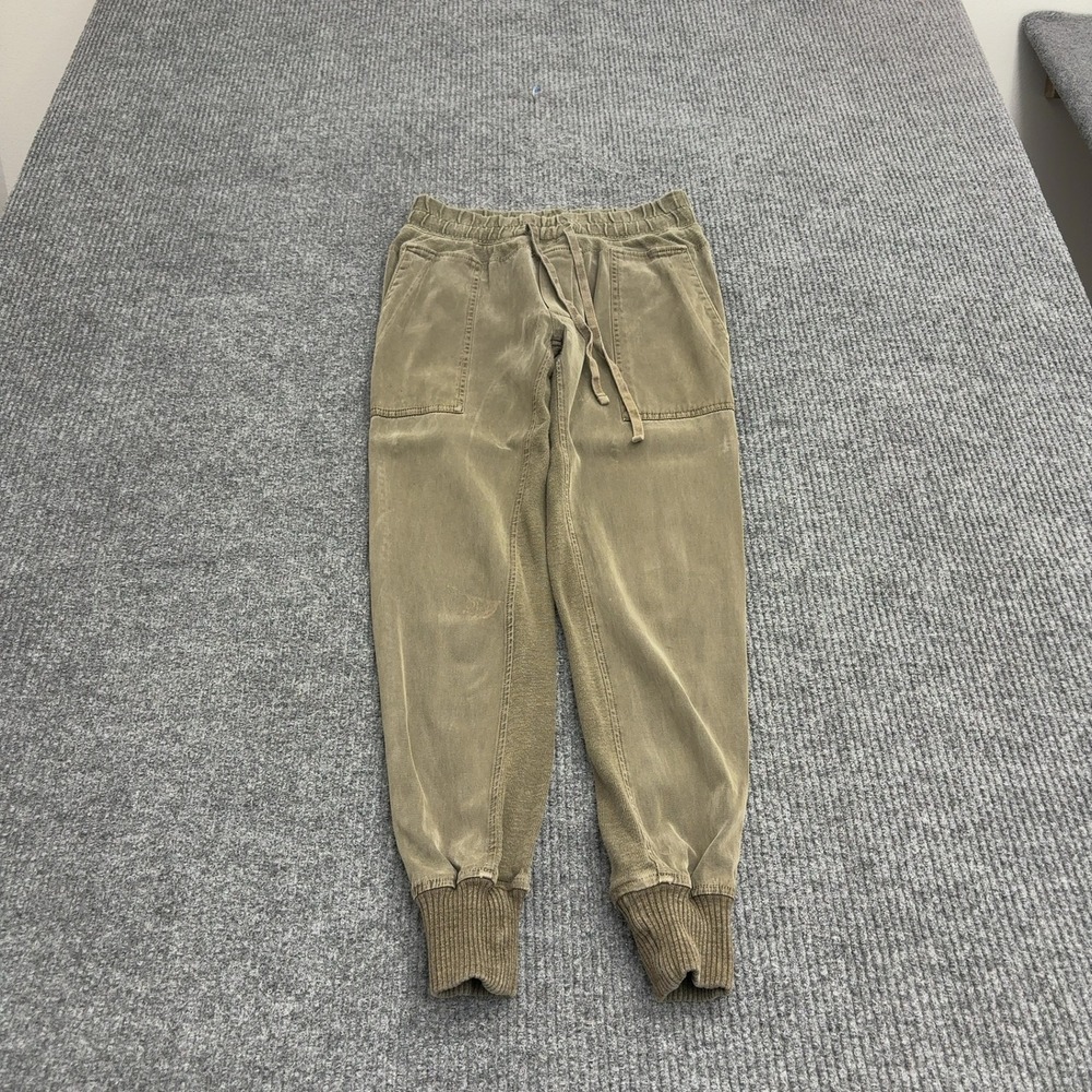James Perse Joggers Womens 0 Green Cotton Cargo Utility Casual Style